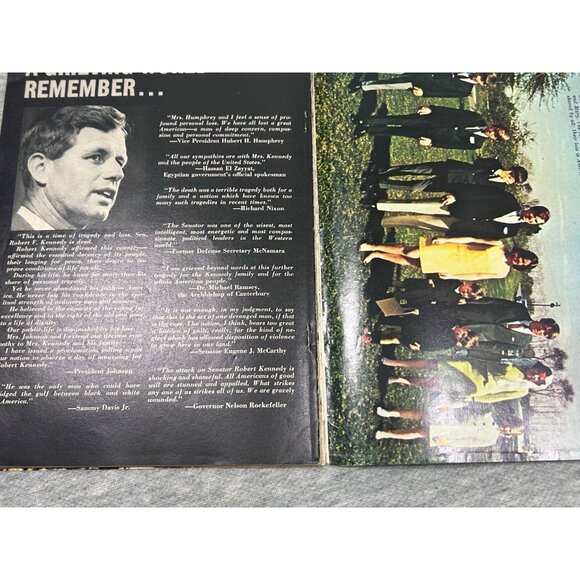 Robert Francis Kennedy Memorial Issue Magazine Paperback 1968 - Picture 7 of 8